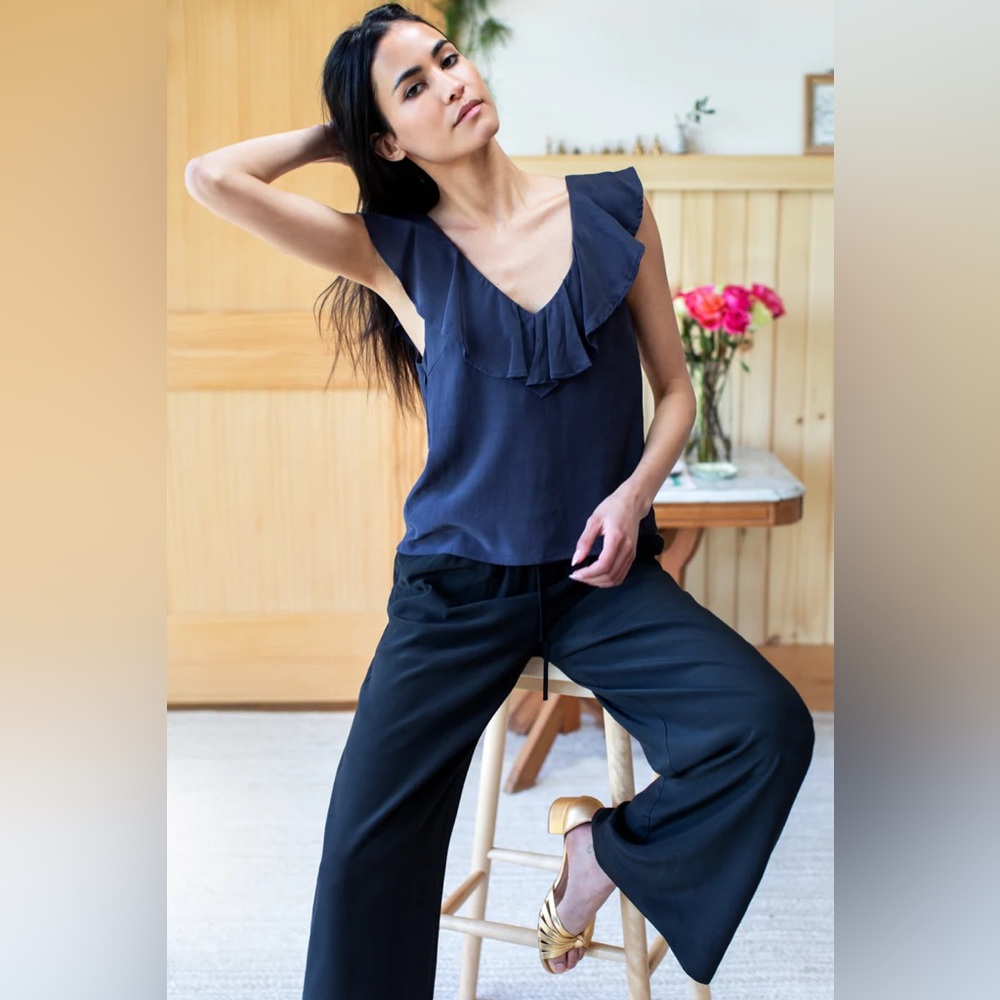 EMERSON FRY NATASHA BLOUSE - POLAR NIGHT